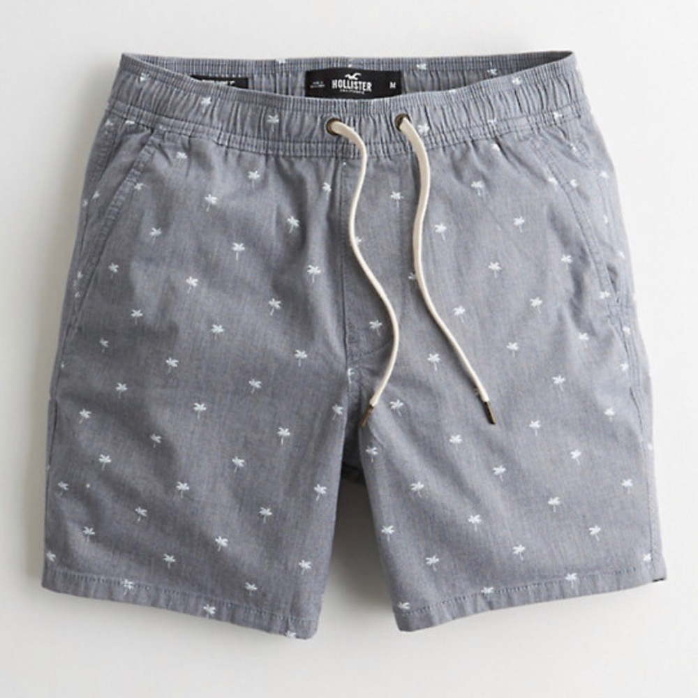 NEW! Hollister Epic Flex Jogger Short 7” Navy/Palm